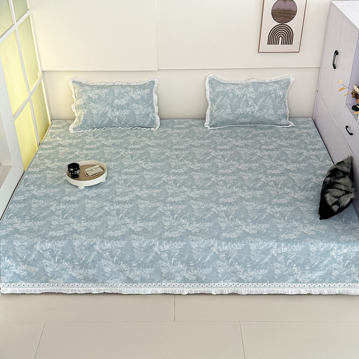 91家纺网 家纺一手货源 找家纺 手艺人家纺 2025新款亲肤舒适雪尼尔复合炕盖榻榻米垫炕垫 -XK3737-3753 XK3737蓝