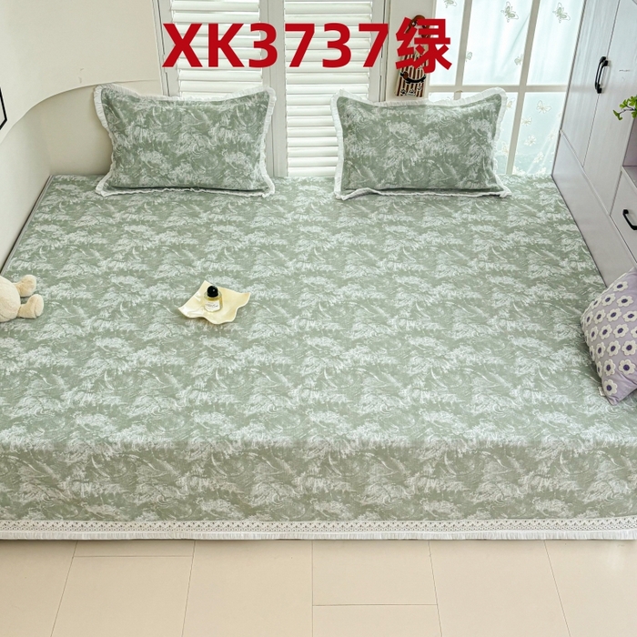 手艺人家纺 2025新款亲肤舒适雪尼尔复合炕盖榻榻米垫炕垫 -XK3737-3753 XK3737绿