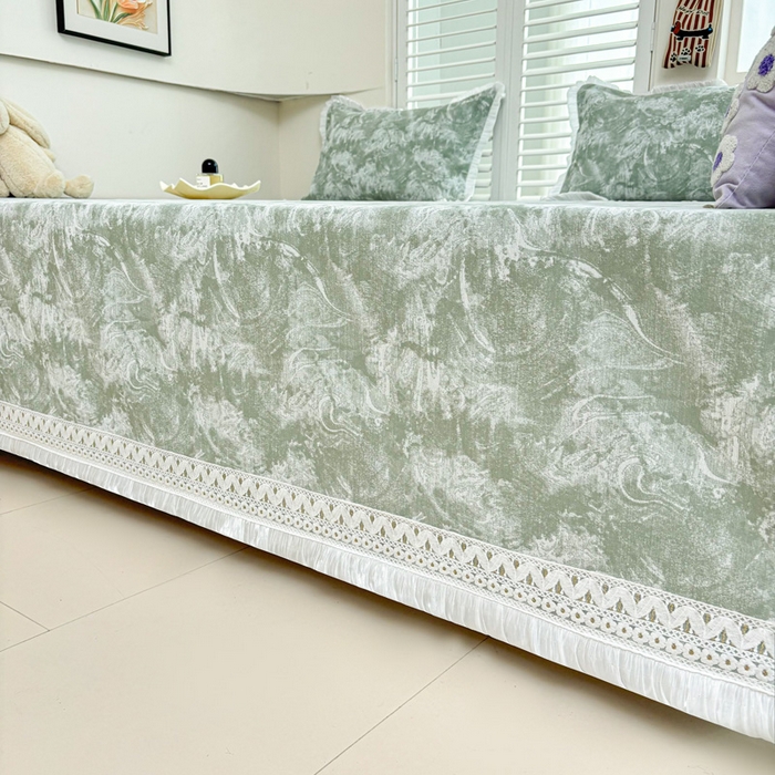 91家纺网 家纺一手货源 找家纺 手艺人家纺 2025新款亲肤舒适雪尼尔复合炕盖榻榻米垫炕垫 -XK3737-3753 XK3737绿