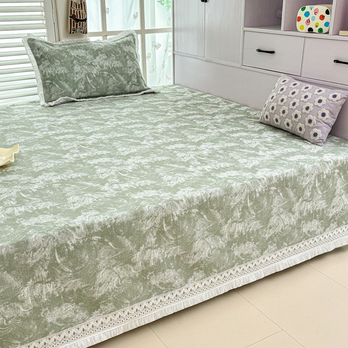 91家纺网 家纺一手货源 找家纺 手艺人家纺 2025新款亲肤舒适雪尼尔复合炕盖榻榻米垫炕垫 -XK3737-3753 XK3737绿