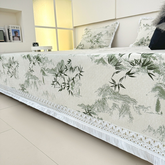 91家纺网 家纺一手货源 找家纺 手艺人家纺 2025新款亲肤舒适雪尼尔复合炕盖榻榻米垫炕垫 -XK3737-3753 XK3738绿