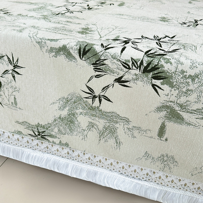 91家纺网 家纺一手货源 找家纺 手艺人家纺 2025新款亲肤舒适雪尼尔复合炕盖榻榻米垫炕垫 -XK3737-3753 XK3738绿