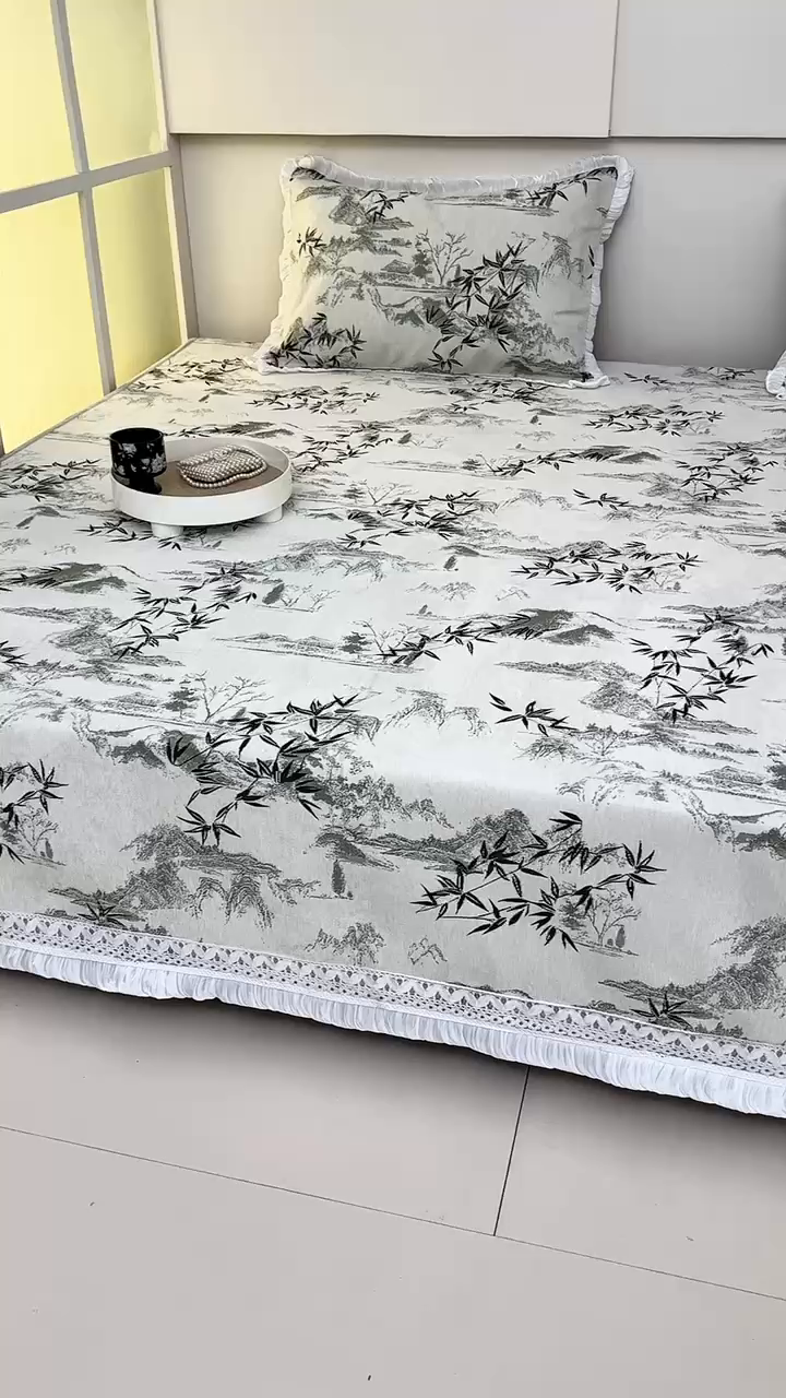 91家纺网 家纺一手货源 找家纺 手艺人家纺 2025新款亲肤舒适雪尼尔复合炕盖榻榻米垫炕垫 -XK3737-3753 XK3738绿