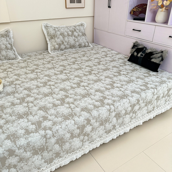 91家纺网 家纺一手货源 找家纺 手艺人家纺 2025新款亲肤舒适雪尼尔复合炕盖榻榻米垫炕垫 -XK3737-3753 XK3750灰