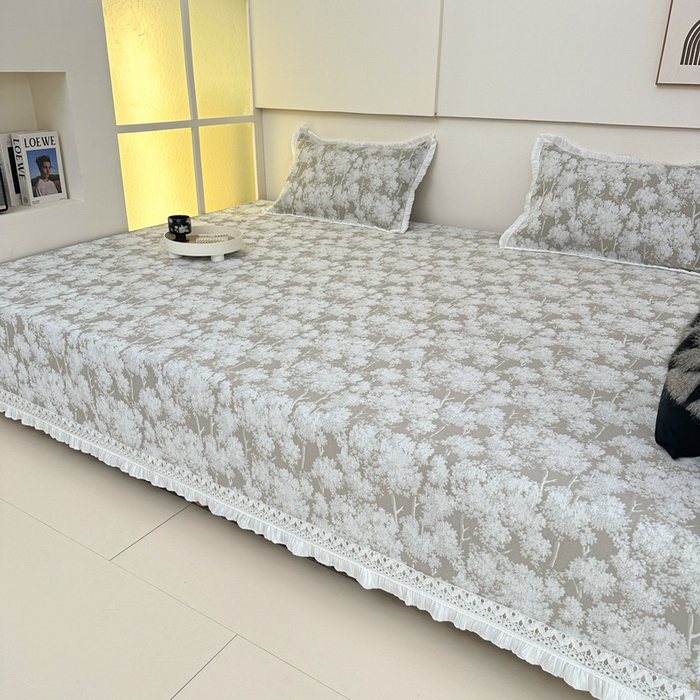 91家纺网 家纺一手货源 找家纺 手艺人家纺 2025新款亲肤舒适雪尼尔复合炕盖榻榻米垫炕垫 -XK3737-3753 XK3750灰