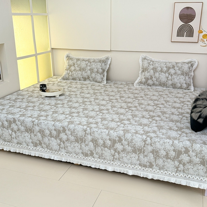 91家纺网 家纺一手货源 找家纺 手艺人家纺 2025新款亲肤舒适雪尼尔复合炕盖榻榻米垫炕垫 -XK3737-3753 XK3750灰