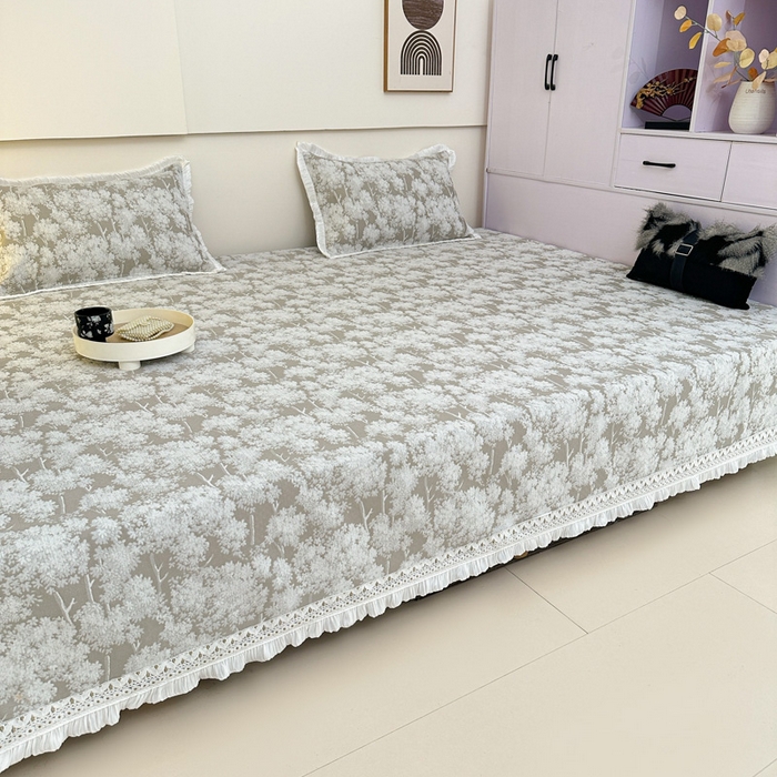 91家纺网 家纺一手货源 找家纺 手艺人家纺 2025新款亲肤舒适雪尼尔复合炕盖榻榻米垫炕垫 -XK3737-3753 XK3750灰