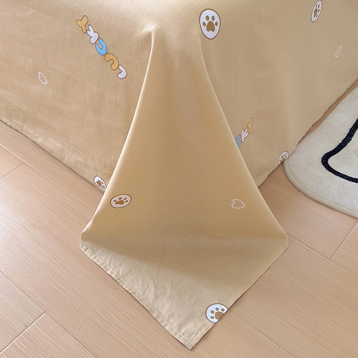 91家纺网 家纺一手货源 找家纺 浩诚 2025新款原创IP奶油小熊（黄油小熊）全棉纯棉四件套 小熊丘比特