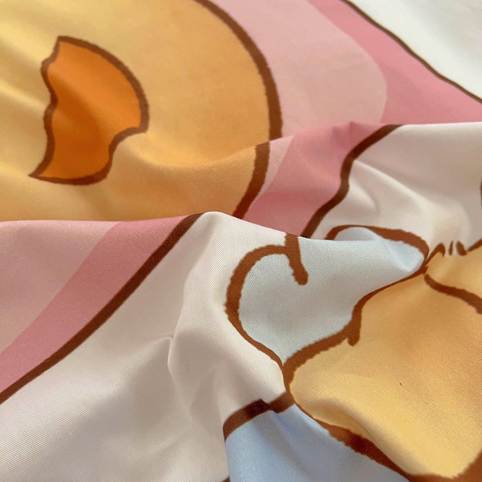 91家纺网 家纺一手货源 找家纺 浩诚 2025新款原创IP奶油小熊（黄油小熊）全棉纯棉四件套 小熊丘比特