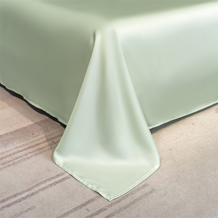 91家纺网 家纺一手货源 找家纺 笙意家纺 2025新款水洗真丝夏被夏凉被空调被四件套-满绣系列 曲奇熊-奶黄+绿