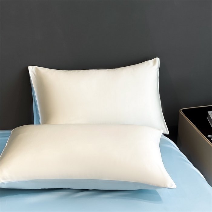 91家纺网 家纺一手货源 找家纺 笙意家纺 2025新款水洗真丝夏被夏凉被空调被四件套-满绣系列 幸运草-白+天蓝