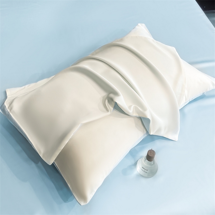 91家纺网 家纺一手货源 找家纺 笙意家纺 2025新款水洗真丝夏被夏凉被空调被四件套-满绣系列 幸运草-白+天蓝