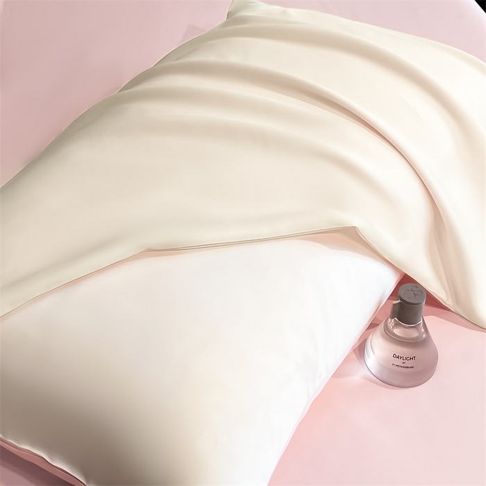 91家纺网 家纺一手货源 找家纺 笙意家纺 2025新款水洗真丝夏被夏凉被空调被四件套-满绣系列 郁金香-白+粉