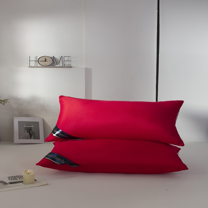 91家纺网 家纺一手货源 找家纺 佳合枕芯 2025家满阳光酒店款羽丝绒枕枕芯枕头 红色高枕1000g