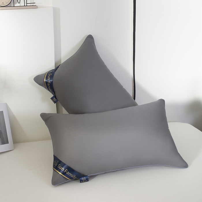 91家纺网 家纺一手货源 找家纺 佳合枕芯 2025家满阳光酒店款羽丝绒枕枕芯枕头 灰色高枕800g