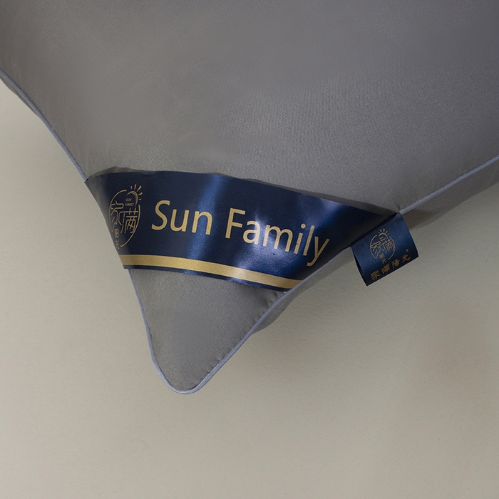 91家纺网 家纺一手货源 找家纺 佳合枕芯 2025家满阳光酒店款羽丝绒枕枕芯枕头 灰色高枕1000g