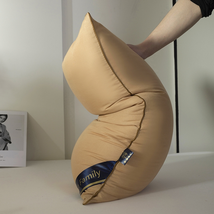 91家纺网 家纺一手货源 找家纺 佳合枕芯 2025家满阳光酒店款羽丝绒枕枕芯枕头 卡其低枕500g