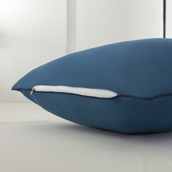 91家纺网 家纺一手货源 找家纺 佳合枕芯 2025家满阳光酒店款羽丝绒枕枕芯枕头 蓝色低枕600g