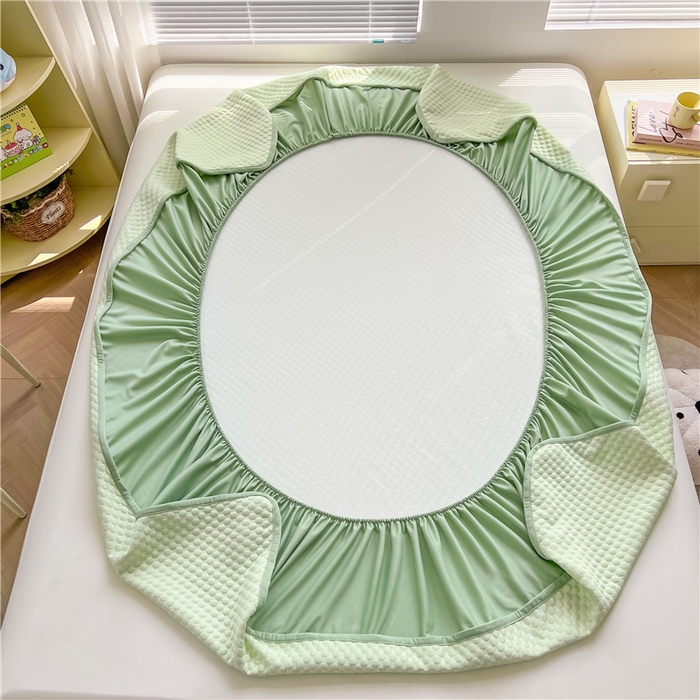 91家纺网 家纺一手货源 找家纺 喜居 2025新款良品风冰豆豆席床笠款凉席凉豆豆席 奶昔绿