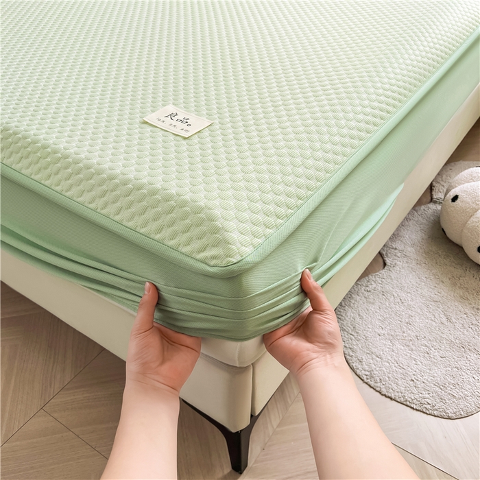 喜居 2025新款良品风冰豆豆席床笠款凉席凉豆豆席 奶昔绿