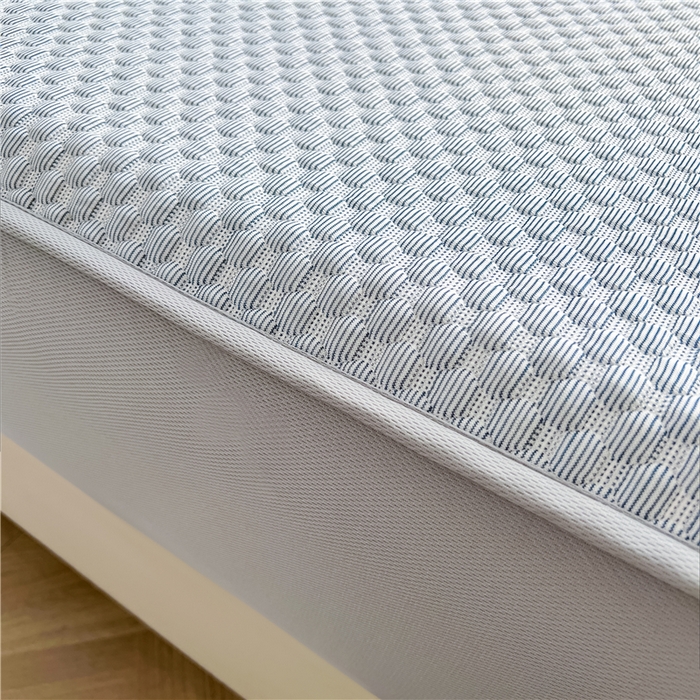 91家纺网 家纺一手货源 找家纺 喜居 2025新款良品风冰豆豆席床笠款凉席凉豆豆席 夏夜蓝