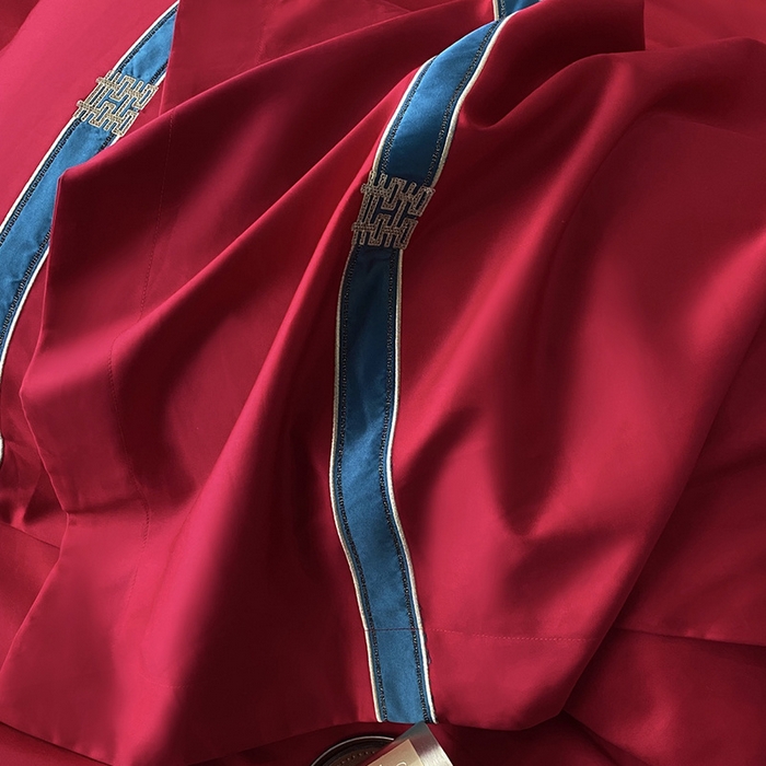 91家纺网 家纺一手货源 找家纺 优悦生活馆 2025新款亲肤婚庆夹棉床盖四件套 缘定