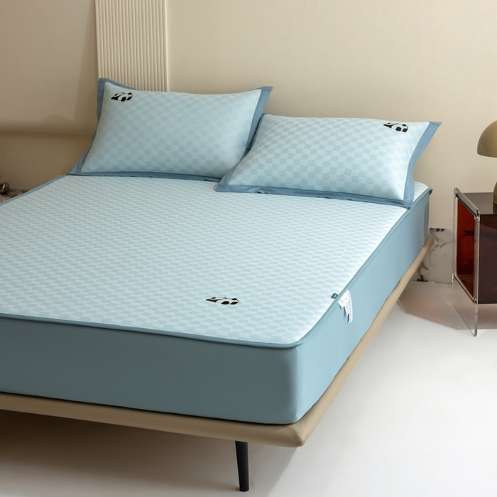 91家纺网 家纺一手货源 找家纺 （总）席世家  2025新款绣花凉感床笠（控价198 218）