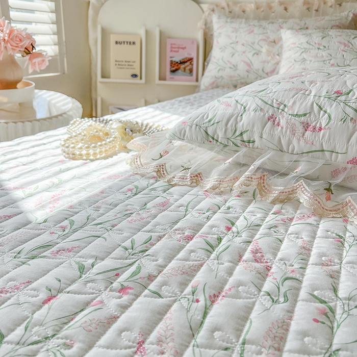 91家纺网 家纺一手货源 找家纺 网红馆 2025新款水洗棉印花床盖四件套 罗拉