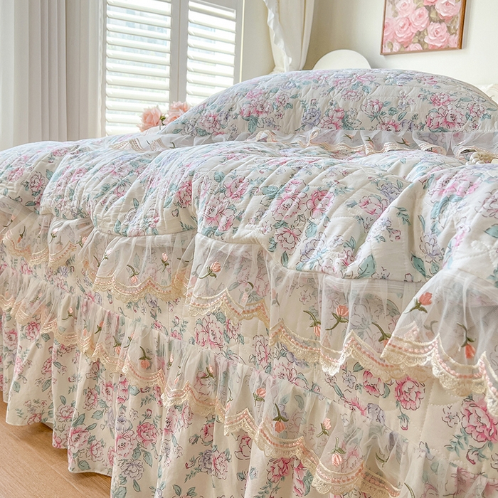 91家纺网 家纺一手货源 找家纺 网红馆 2025新款水洗棉印花床盖四件套 惠仁说