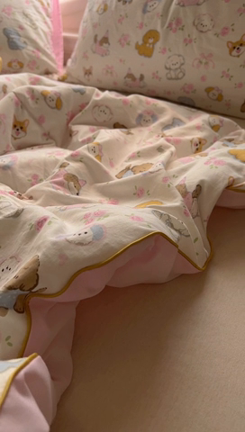 91家纺网 家纺一手货源 找家纺 初念 2025新款云朵棉系列夏被（提供买家秀） 灰蒙小狗