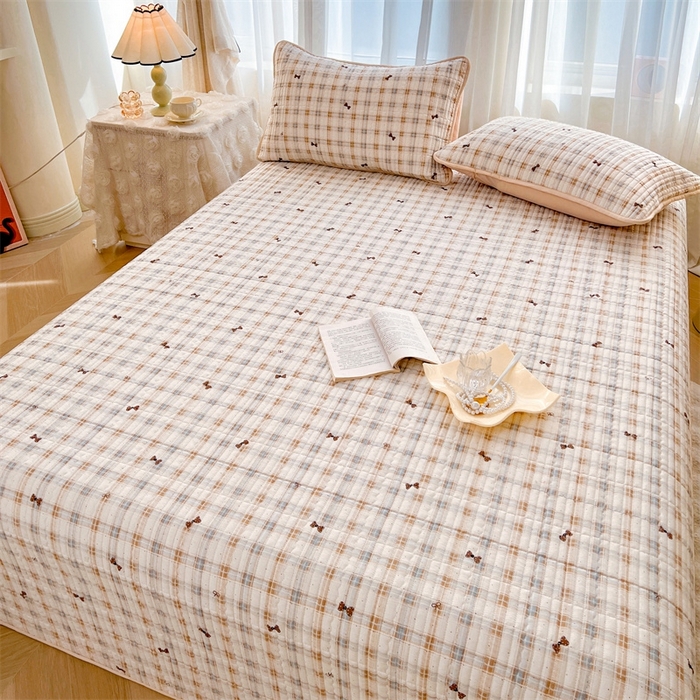 91家纺网 家纺一手货源 找家纺 恒爱 2025新款全棉印花单床盖 永结同心