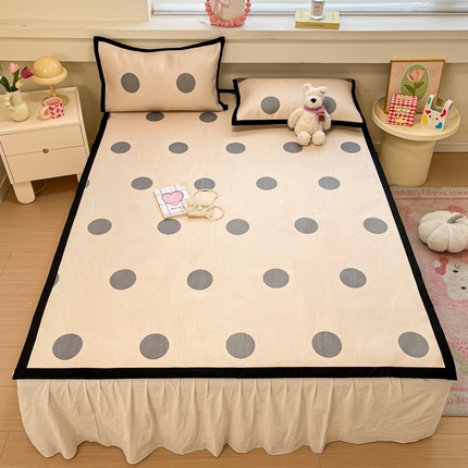 慕澄家纺 2025新款小清新印花真冰藤系列凉席床席款 床席-圈圈