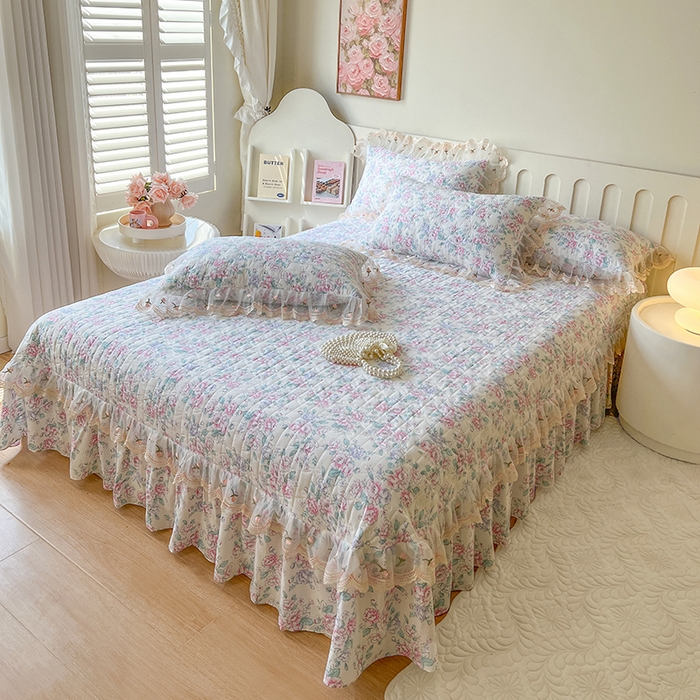 91家纺网 家纺一手货源 找家纺 网红馆 2025新款水洗棉印花床盖四件套 惠仁说