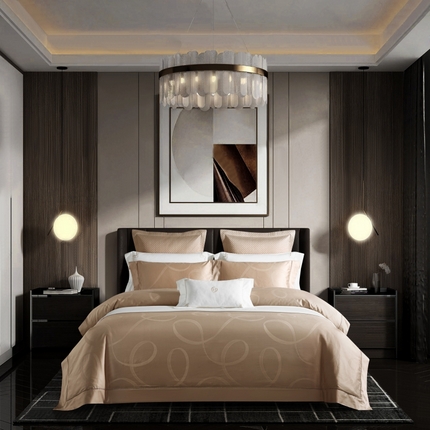 91家纺网 家纺一手货源 找家纺 （总）赫本真丝馆（珍丝纺） 2025新款100支染色提花系列四件套