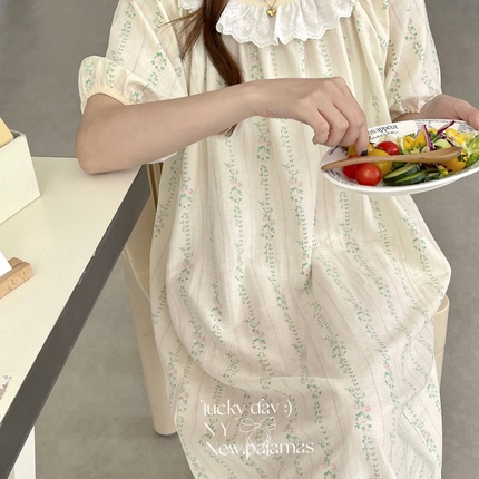 91家纺网 家纺一手货源 找家纺 （总）2025新款有氧纱蕾丝短袖裙