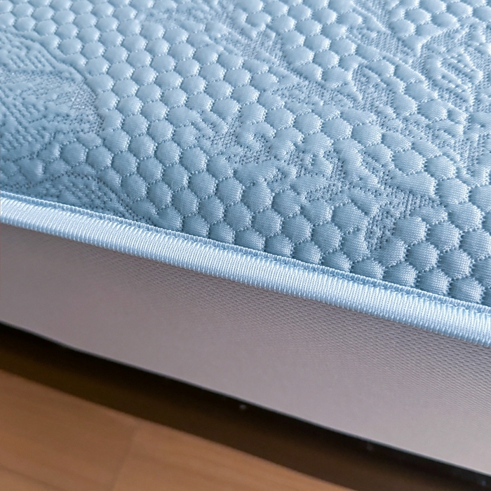 91家纺网 家纺一手货源 找家纺 2025新款凉感冰豆豆凉席床笠凉席席子-花之恋系列凉豆豆床笠花之恋系列 花之恋-兰色