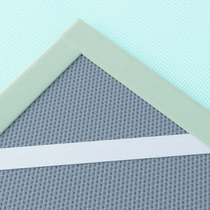 91家纺网 家纺一手货源 找家纺 2025新款云母冰川凉席床笠 云母冰川-绿（条席）