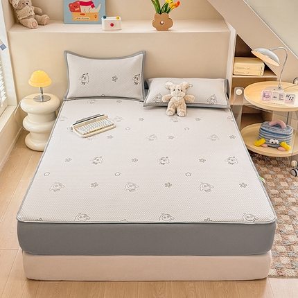 金盛纺 2025新款冰豆豆凉席-床笠款 蛋仔派对