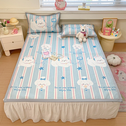 慕澄家纺 2025新款小清新印花真冰藤系列凉席床席款 床席-元气崽崽