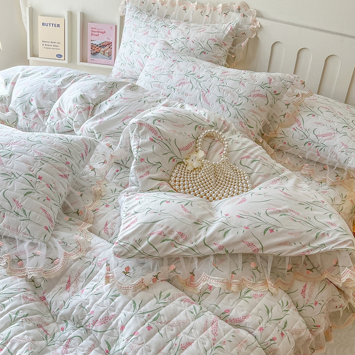 91家纺网 家纺一手货源 找家纺 网红馆 2025新款水洗棉印花床盖四件套 罗拉