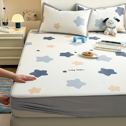 91家纺网 家纺一手货源 找家纺 （总）懒猫家纺 2025新款凉感斜纹床席款床笠款凉席-床笠款