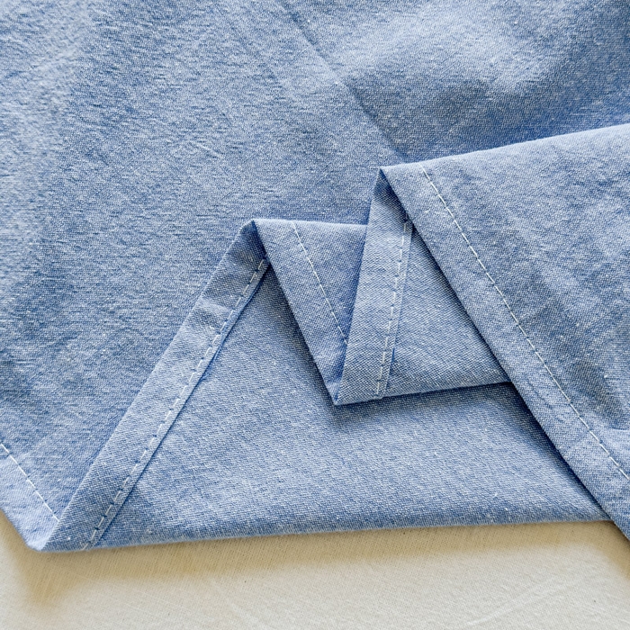 91家纺网 家纺一手货源 找家纺 2025新款全棉色织水洗棉床单床笠 天蓝 床单款