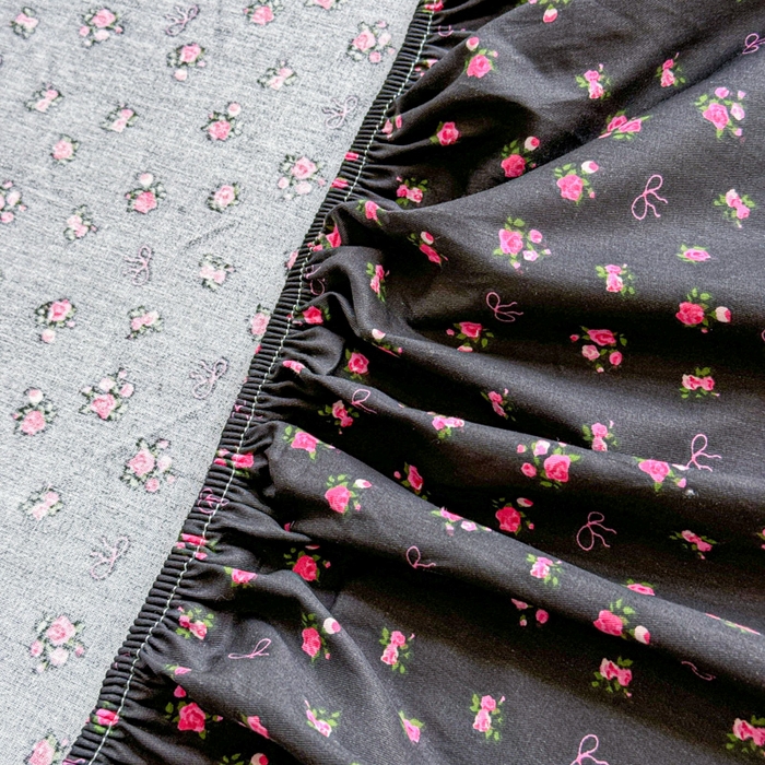 91家纺网 家纺一手货源 找家纺 2025新款全棉床单床笠 繁花 床笠款