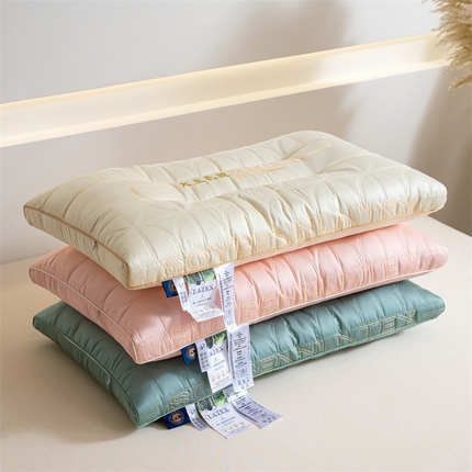 91家纺网 家纺一手货源 找家纺 （总）爱来依2025新款莫代尔水光真丝乳胶枕芯48*74cm