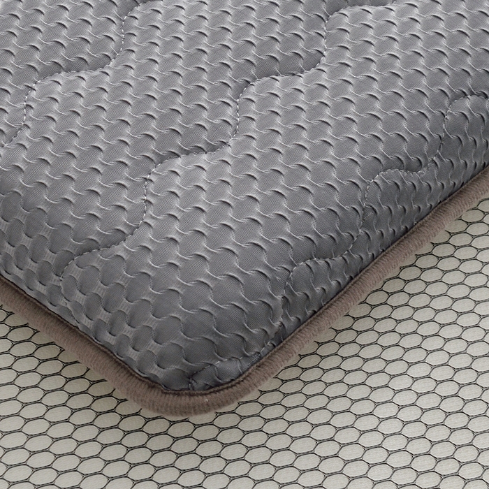 91家纺网 家纺一手货源 找家纺 苏赫床垫 2025新款A类针织提花床垫 波浪-灰