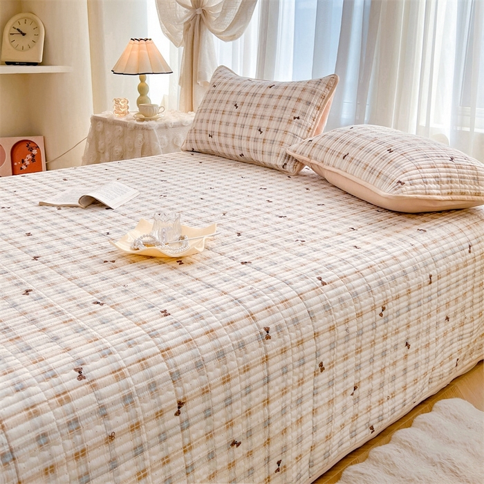 91家纺网 家纺一手货源 找家纺 恒爱 2025新款全棉印花单床盖 永结同心