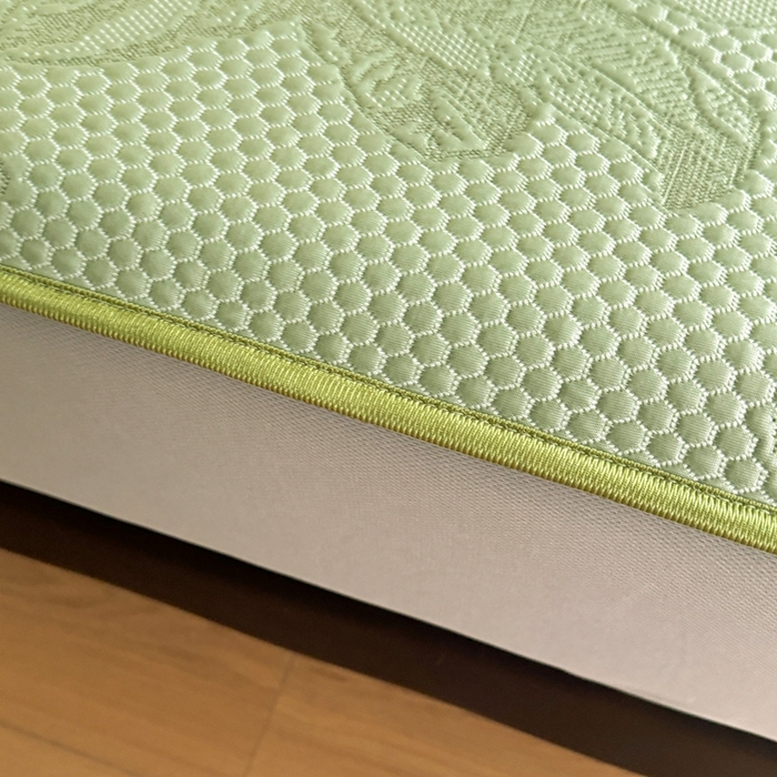 91家纺网 家纺一手货源 找家纺 2025新款凉感冰豆豆凉席床笠凉席席子-花之恋系列凉豆豆床笠花之恋系列 花之恋-绿色