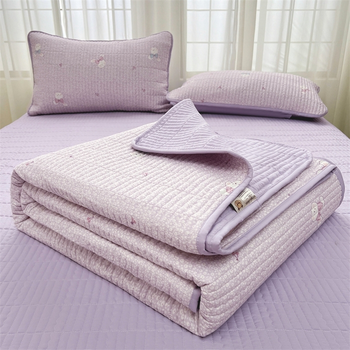 91家纺网 家纺一手货源 找家纺 恒爱 2025新款全棉印花单床盖 童年