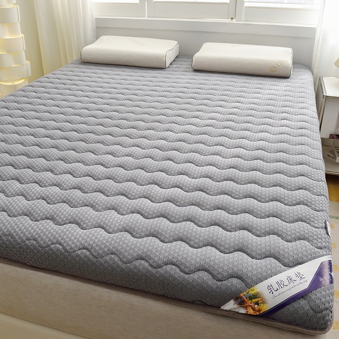 91家纺网 家纺一手货源 找家纺 苏赫床垫 2025新款A类针织提花床垫 波浪-灰