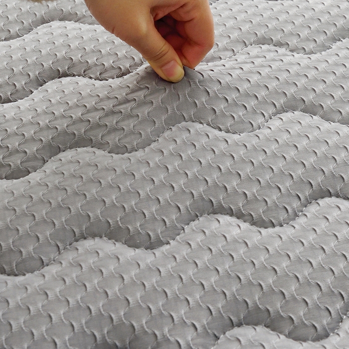 91家纺网 家纺一手货源 找家纺 苏赫床垫 2025新款A类针织提花床垫 波浪-灰